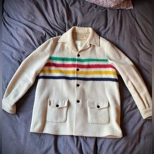 Hudson Bay vintage Men’s rainbow jacket. 100% wool.